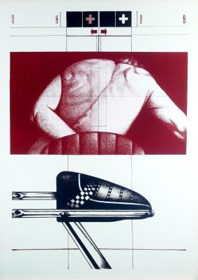 SARRI SERGIO Torino 1938 “Senza titolo” - SARRI SERGIO Torino 1938 “Senza titolo” serigrafia su 