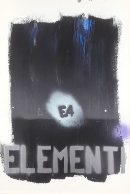 BLAIN JULIAN Rognac 1942 “E 4 elementi” - BLAIN JULIAN Rognac 1942 “E 4 elementi” tecnica mista su 