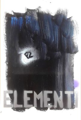 BLAIN JULIAN Rognac 1942 “Feu” - BLAIN JULIAN Rognac 1942 “Feu” acrilici spray e collage su 