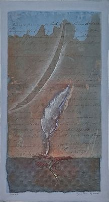 GRECO GIULIO Caselle in Pittari 1949 "Cipresso alla luna" - GRECO GIULIO Caselle in 