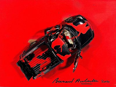 AUBERTIN BERNARD Francia 1934 - Germania 2015 "Voiture Brul&eacute;e" - AUBERTIN BERNARD 