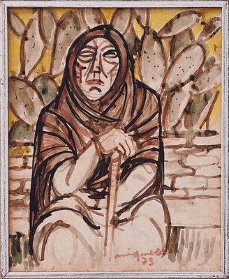 MIGNECO GIUSEPPE Messina 1903 - Milano 1997 "Figura" - MIGNECO GIUSEPPE Messina 1903 - Milano 1997 