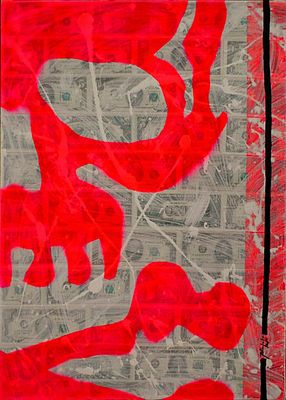 HIDE PETER Tradate 1965 "Skull" - HIDE PETER Tradate 1965 "Skull" Tecnica mista e 