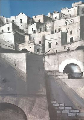 PUGLIESE ENOTRIO Buenos Aires 1920 - Pizzo 1989 "Case di Calabria" - PUGLIESE ENOTRIO 