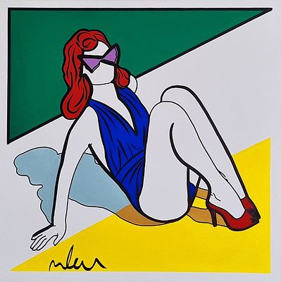 LODOLA MARCO Dorno 1955 "Pin up" - LODOLA MARCO Dorno 1955 "Pin up" Acrilici e smalti su 