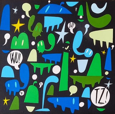 WILLOW Italia 1978 "A luci spente" - WILLOW Italia 1978 "A luci spente" Smalto su tela 