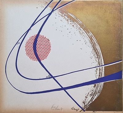 COLLAMATI LUCIANO ANTONIO San Marcello 1943 "Senza titolo" Serigrafia su cartoncino cm 34,5x31 
