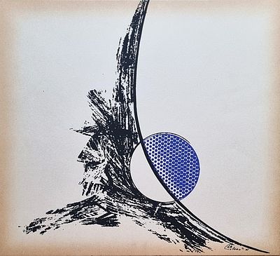 COLLAMATI LUCIANO ANTONIO San Marcello 1943 "Senza titolo" Serigrafia su cartoncino cm 34,5x31 