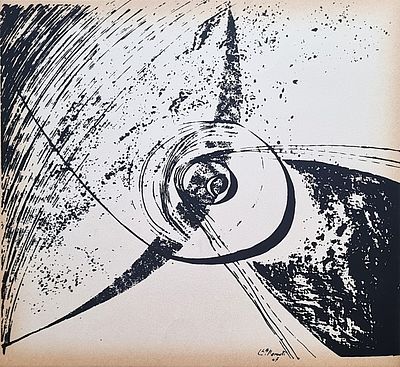 COLLAMATI LUCIANO ANTONIO San Marcello 1943 "Senza titolo" Serigrafia su cartoncino cm 34,5x31 