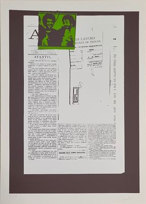 GELLI FRANCO Parabita 1930 - 1997 "Senza titolo" Serigrafia su cartoncino cm 50x70. Firmata a 