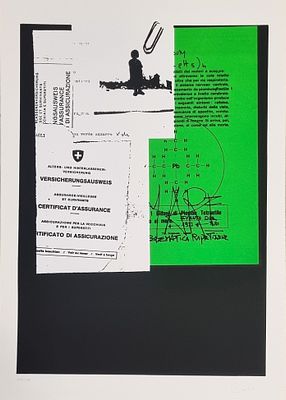 GELLI FRANCO Parabita 1930 - 1997 "Senza titolo" Serigrafia su cartoncino cm 50x70. Firmata a 
