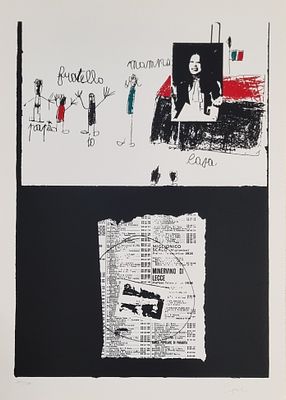 GELLI FRANCO Parabita 1930 - 1997 "Senza titolo" Serigrafia su cartoncino cm 50x70. Firmata a 