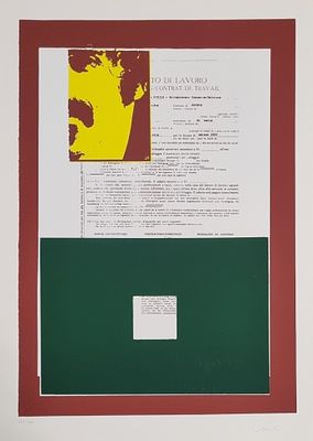 GELLI FRANCO Parabita 1930 - 1997 "Senza titolo" Serigrafia su cartoncino cm 50x70. Firmata a 