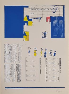 GELLI FRANCO Parabita 1930 - 1997 "Senza titolo" Serigrafia su cartoncino cm 50x70. Firmata a 