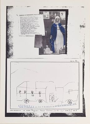 GELLI FRANCO Parabita 1930 - 1997 "Senza titolo" Serigrafia su cartoncino cm 50x70. Firmata a 