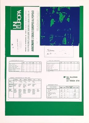 GELLI FRANCO Parabita 1930 - 1997 "Senza titolo" Serigrafia su cartoncino cm 50x70. Firmata a 