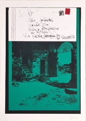 GELLI FRANCO Parabita 1930 - 1997 "Senza titolo" Serigrafia su cartoncino cm 50x70. Firmata a 