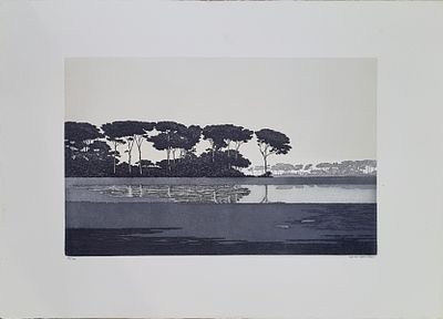 GUIDA GINO Napoli 1932 - Zagarolo 2017 "Senza titolo" Incisione su cartoncino cm 70x50. Firmata 