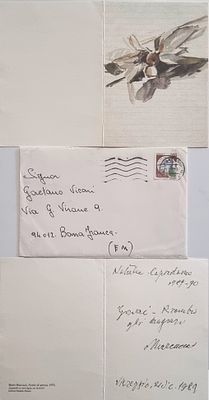 MARCUCCI MARIO Viareggio 1910 - 1992 "Senza titolo" Stampa serigrafica su cartoncino rigato cm 