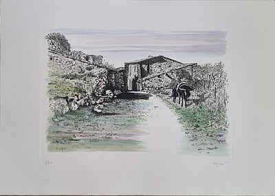 PASQUINI LUCIANO Firenze 1943 "Senza titolo" Incisione su cartoncino cm 70x50. Firmata sul 