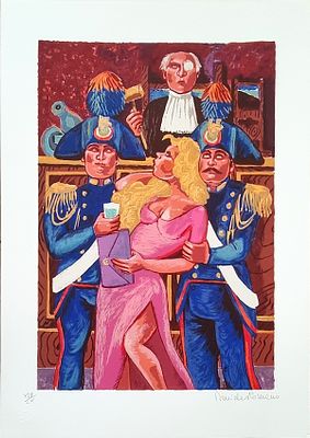 ROMANO DANIELA Napoli 1947 - Roma 2009 "Senza titolo" Serigrafia su cartoncino cm 35x50. Firma 