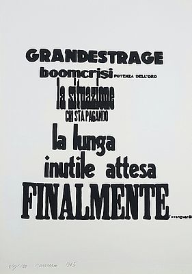 SARENCO - ISAIA MABELLINI Vobarno 1945 - Sal&ograve; 2017 "Selected graphics" Serigrafia cm 35x50 