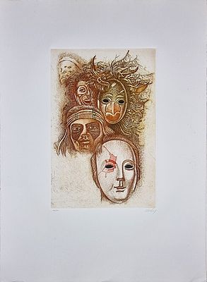 MULAS FRANCO Roma 1938 - 2023 "La maschera" - MULAS FRANCO Roma 1938 - 2023 "La 
