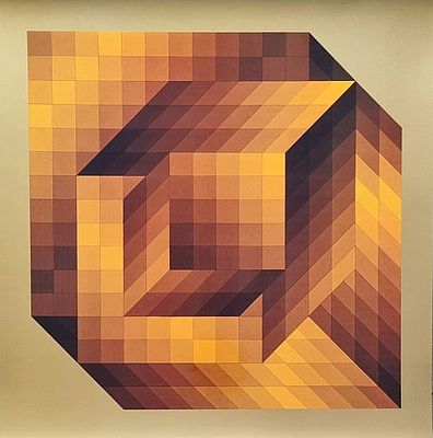 VASARELY VICTOR Ungheria 1906 - Parigi 1997 "Axo-44" - VASARELY VICTOR Ungheria 1906 - 