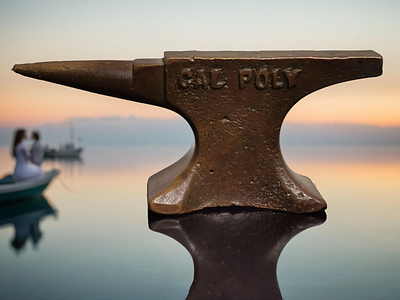 מיני סדן תכשיטים עתיק. עתיק בוב מץ ברונזה מיני סדן כלי תכשיטים שענים חתומים Cal Poly נדיר 
12.5 