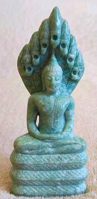 A statuette made of natural stone "Buddha Muchalinda (Naked)". פסלון עשוי אבן טבעית "בודהה מוצ' 