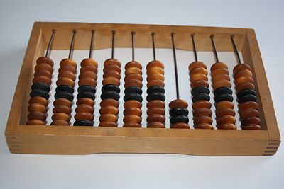 חשבוניית עץ סובייטית גדולה וינטג' 
מחשבון רטרו, ספירה, חשבונאות, עץ 
32 ס"מ x 20 ס"מ x 5 ס"מ 