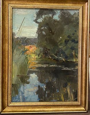 Петров А.Л. - Пейзаж. картон, масло. Петров Александр Леонидович (1951, Ленинград- 2009