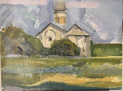Петров А.Л. - Храм. холст, масло. Петров Александр Леонидович (1951, Ленинград- 2009