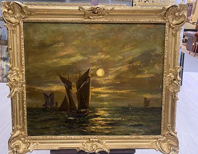 Синьоре Шарль (Signoret Charles Louis) - Парусники. 1907. холст, масло. Charles Louis Signoret