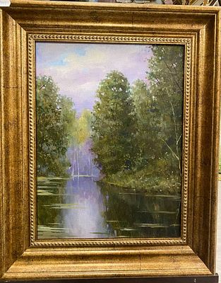 Неизвестный - Пейзаж. картон, масло