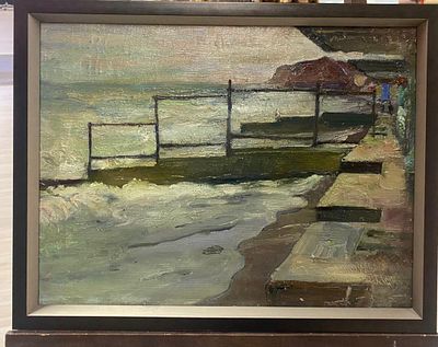 Петров А.Л. - Пляж. холст, масло. Петров Александр Леонидович (1951, Ленинград- 2009 