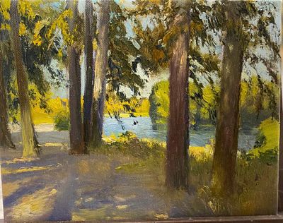 Краснов Д.А. - В октябре. холст, масло. Краснов Дмитрий Анатольевич (р. в г. Губкин). Окончил 