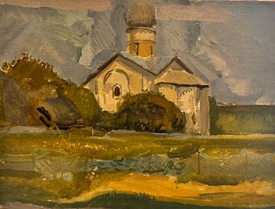 Петров А.Л. - Храм. холст, масло. Петров Александр Леонидович (1951, Ленинград- 2009 