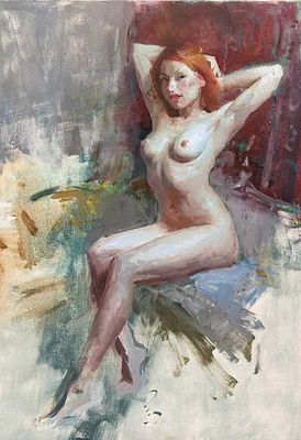 Мунх А. - Ню. холст, масло. А. Мунх (р. 1991). Современный монгольско-российский художник. Закончил 