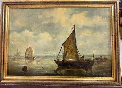 Неизвестный. Французская школа XIX в. - Парусники. холст, масло