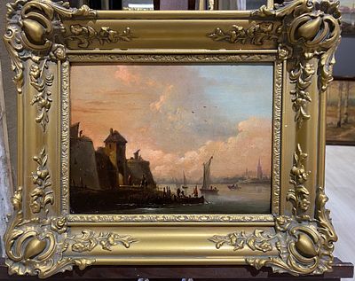 Вейроттер Франц (Franz Edmund WEIROTTER) - Пейзаж с замком. дерево, масло. Владельческая подпись на 