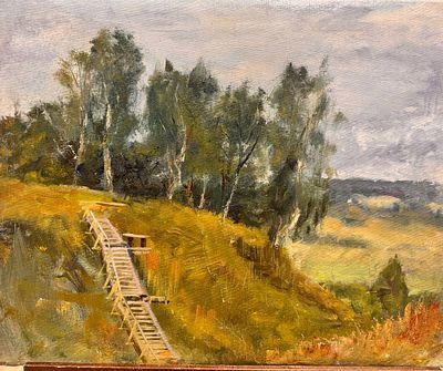 Соловьев М.П. - Пушгоры. холст, масло. Соловьёв Михаил Павлович (р. 1991, Владивосток) - живописец 