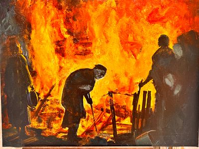 Соловьев М.П. - На пепелище. холст, масло. Соловьёв Михаил Павлович (р. 1991, Владивосток) - 