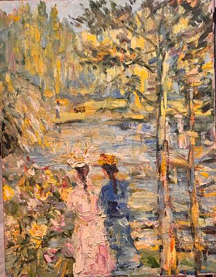 Ирха А. - У озера. картон, масло