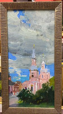 Мунх Б. - Храм. холст, масло. Мунх Биндерьяа (р. 1991). Современный монгольско-российский художник. 