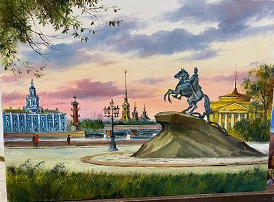 Фролов С. Е. - Медный всадник. холст, масло. Фролов Сергей Евгеньевич. Современный художник. 