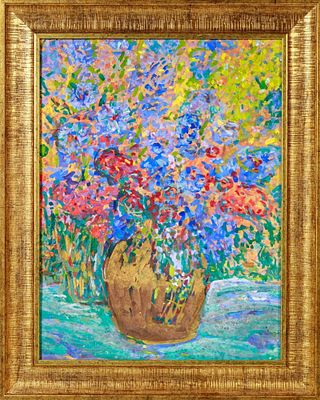 Свешникова Надежда Ивановна (1899-1976). Натюрморт с цветами. Третья четверть ХХ века. Бумага 