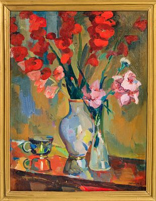 Гирунян Альфонс Шагенович (р.1935). Натюрморт. 1974. Холст, масло. 80 х 70 см. Справа внизу: 