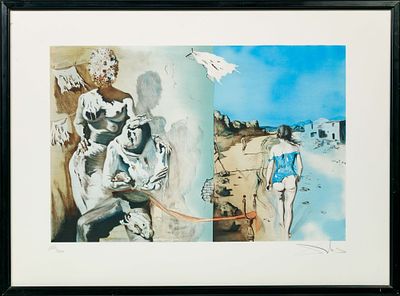 Сальвадор Дали (Salvador Dali) (1904-1989). Сон, возлагающий руку на спину мужчины. 1970-е - 1980-е.