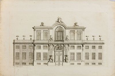 Иоганн Михаэль Хоппенхаупт (Johann Michael Hoppenhaupt II) (1709-1786). Эскиз дворцового 